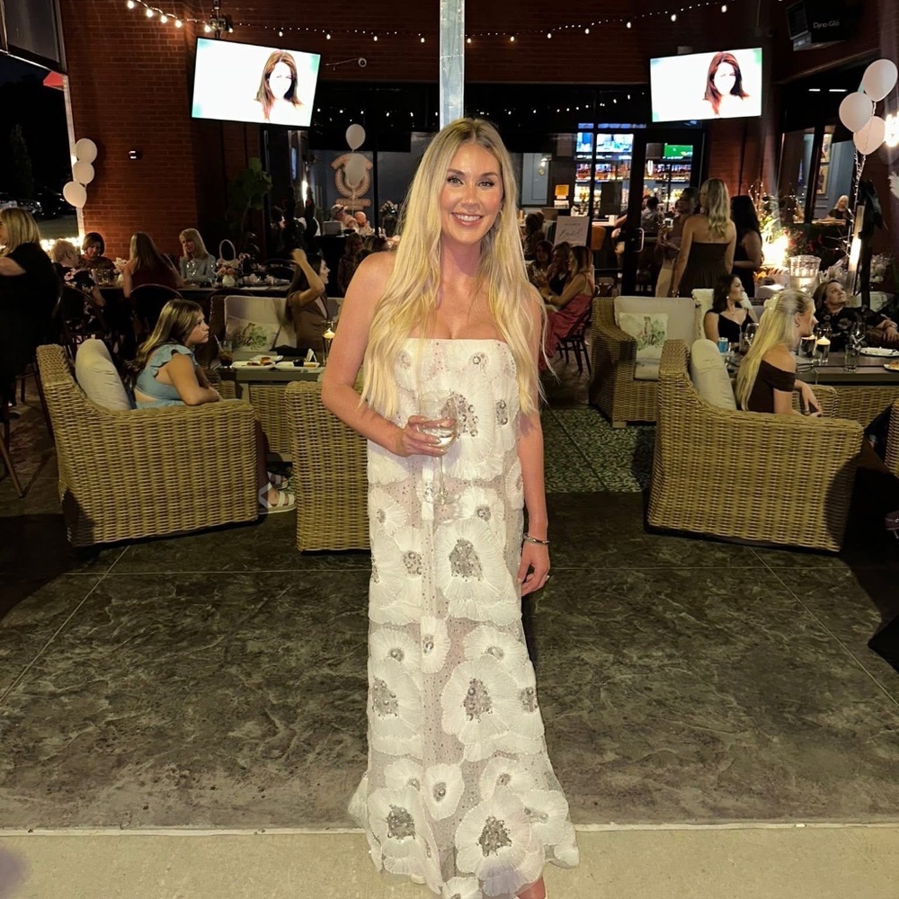 Helsi Margot Strapless Floral Sequin Maxi Dress